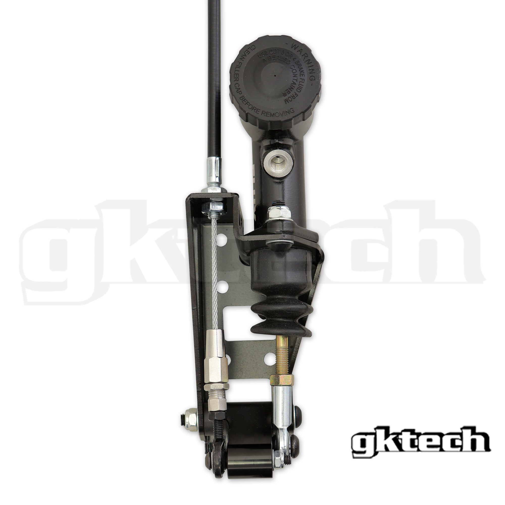 Hydraulic handbrake setup with remote lever