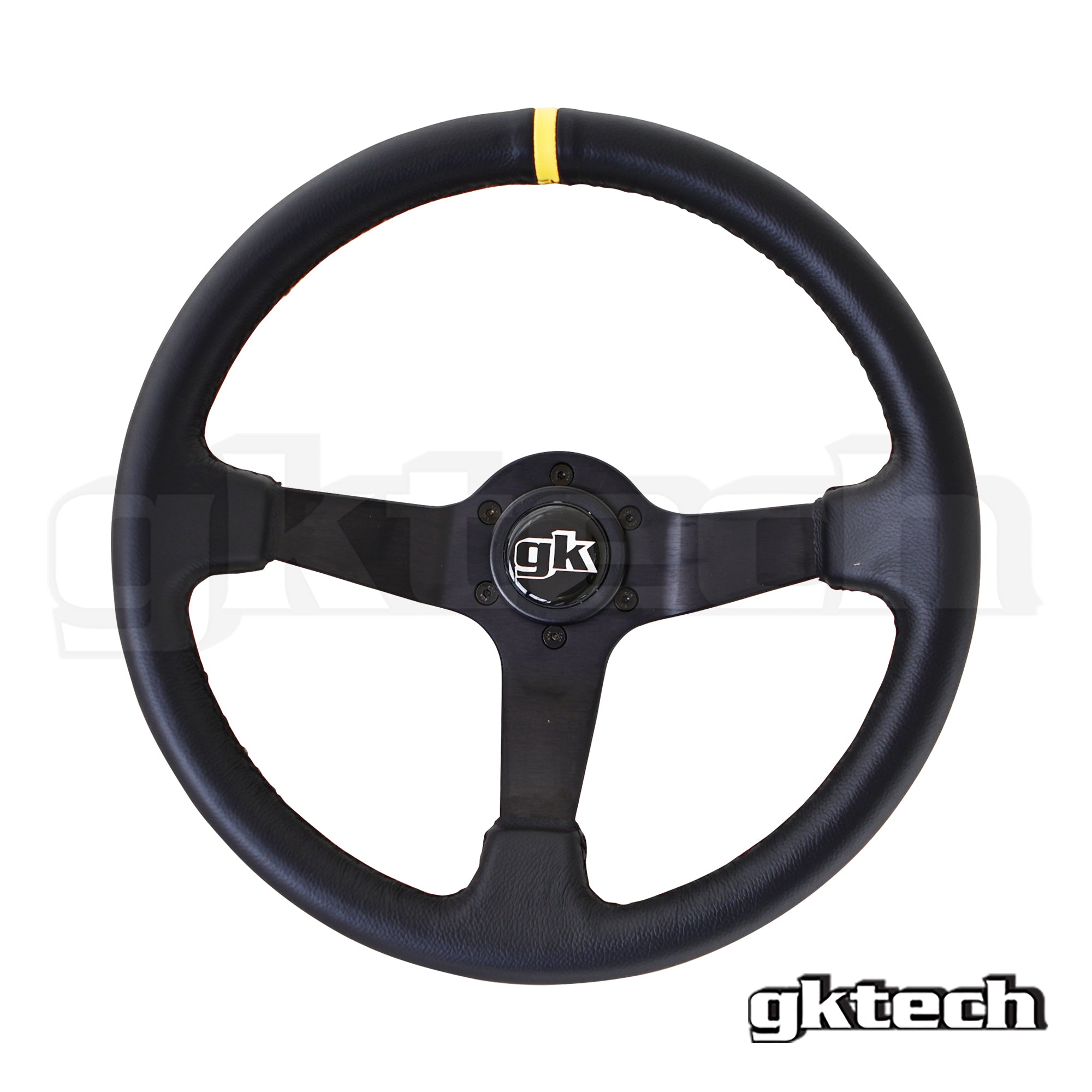 Steering wheel 350mm Deep dished leather