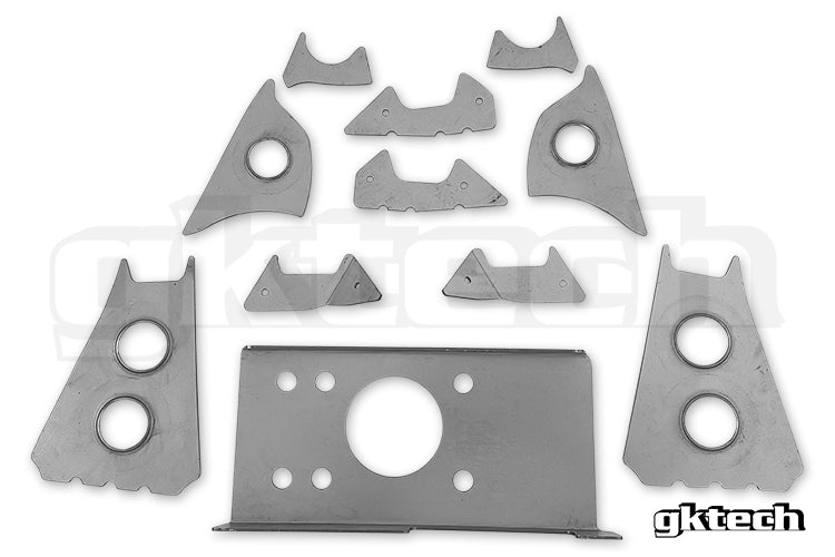 V2 S13/180sx/R32 GTS-T subframe weld in reinforcement plates