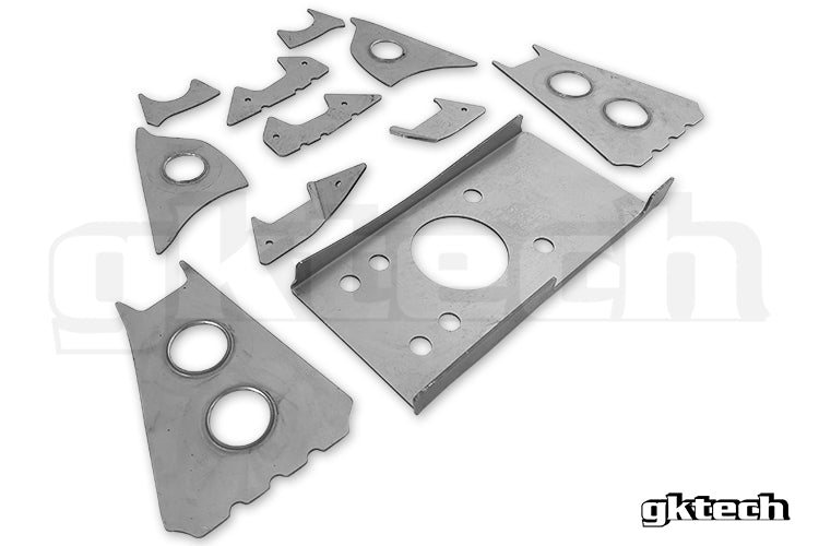 V2 S13/180sx/R32 GTS-T subframe weld in reinforcement plates