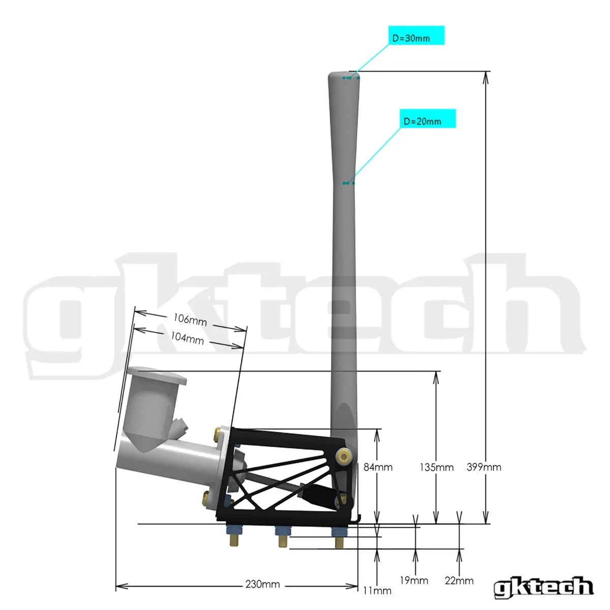 V2 Hydraulic Handbrake assembly + handle