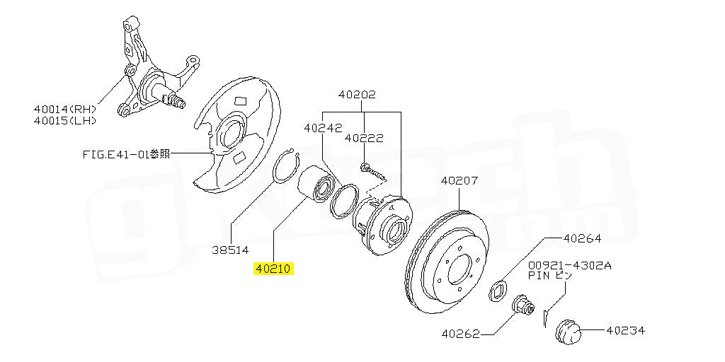 Nissan S13 Front Wheel Bearing Part Numbers