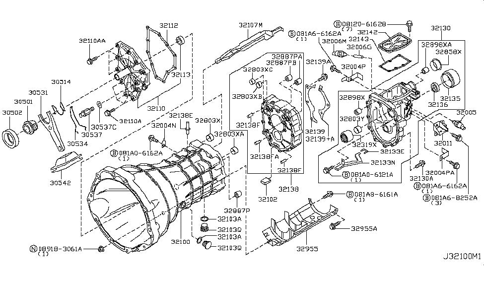 CD Gearbox Front Cover Assembly - 32110-CD000