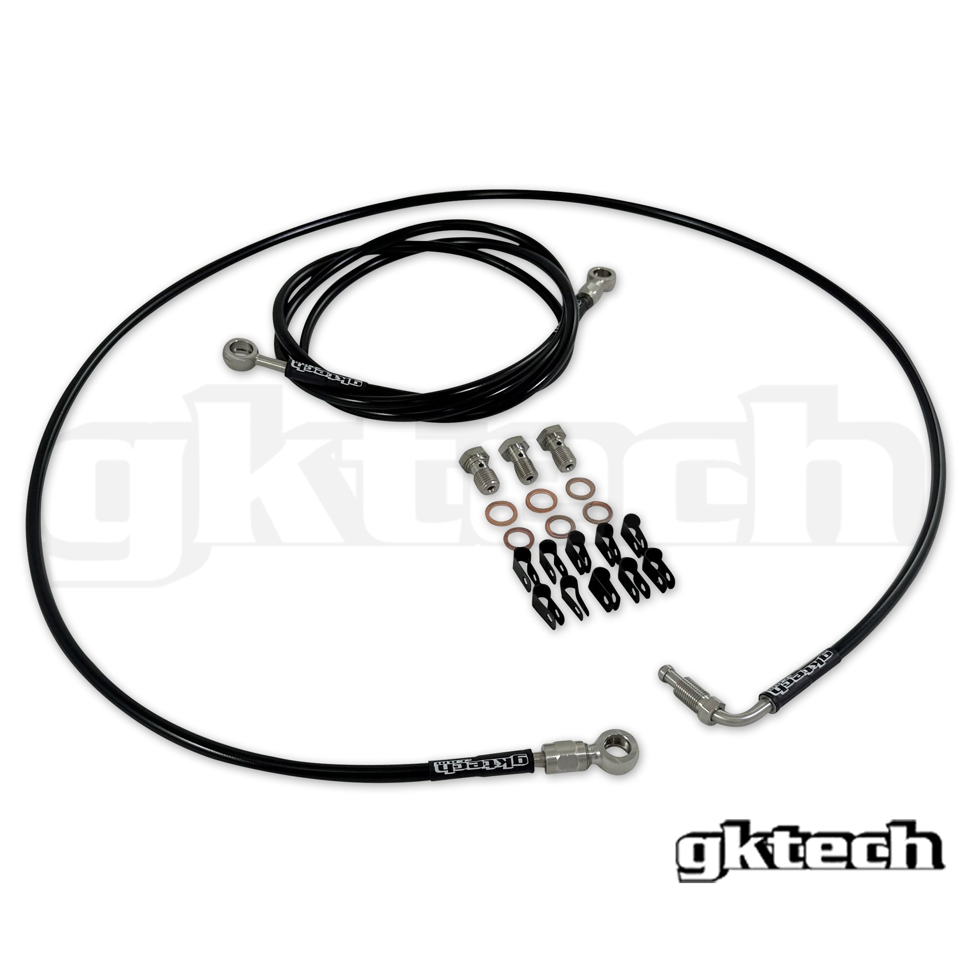In-line braided brake line kit