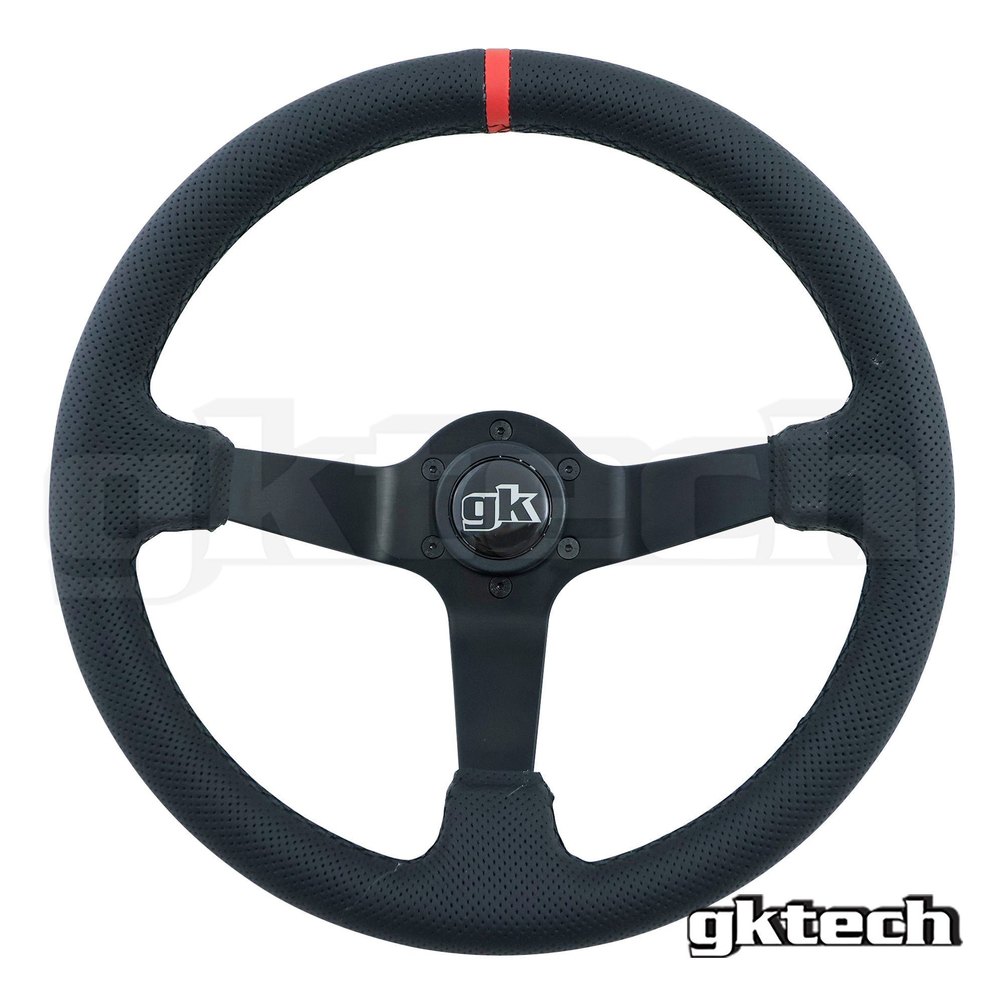 Steering wheel 350mm Deep dished perforated leather