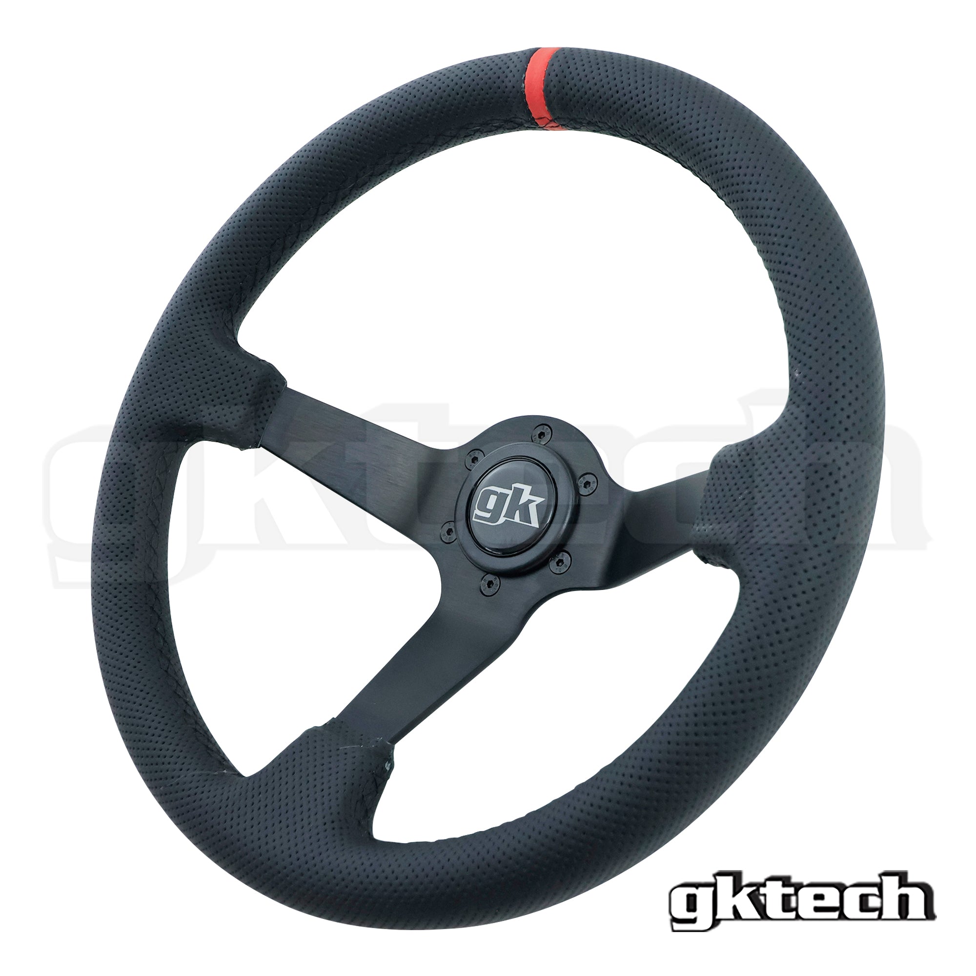 Steering wheel 350mm Deep dished perforated leather