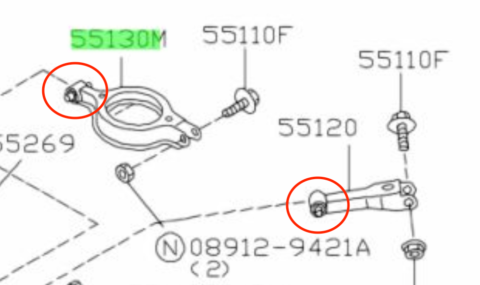 Polyurethane S/R/Z Chassis Rear Knuckle Bushes (pair)