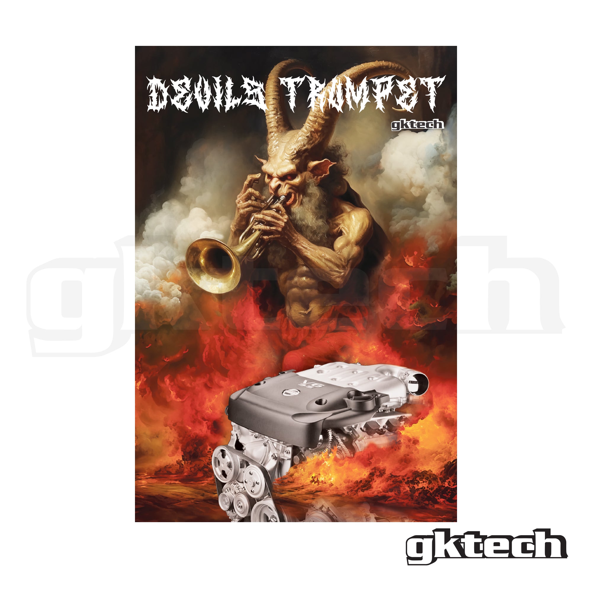 VQ devils trumpet garage banner