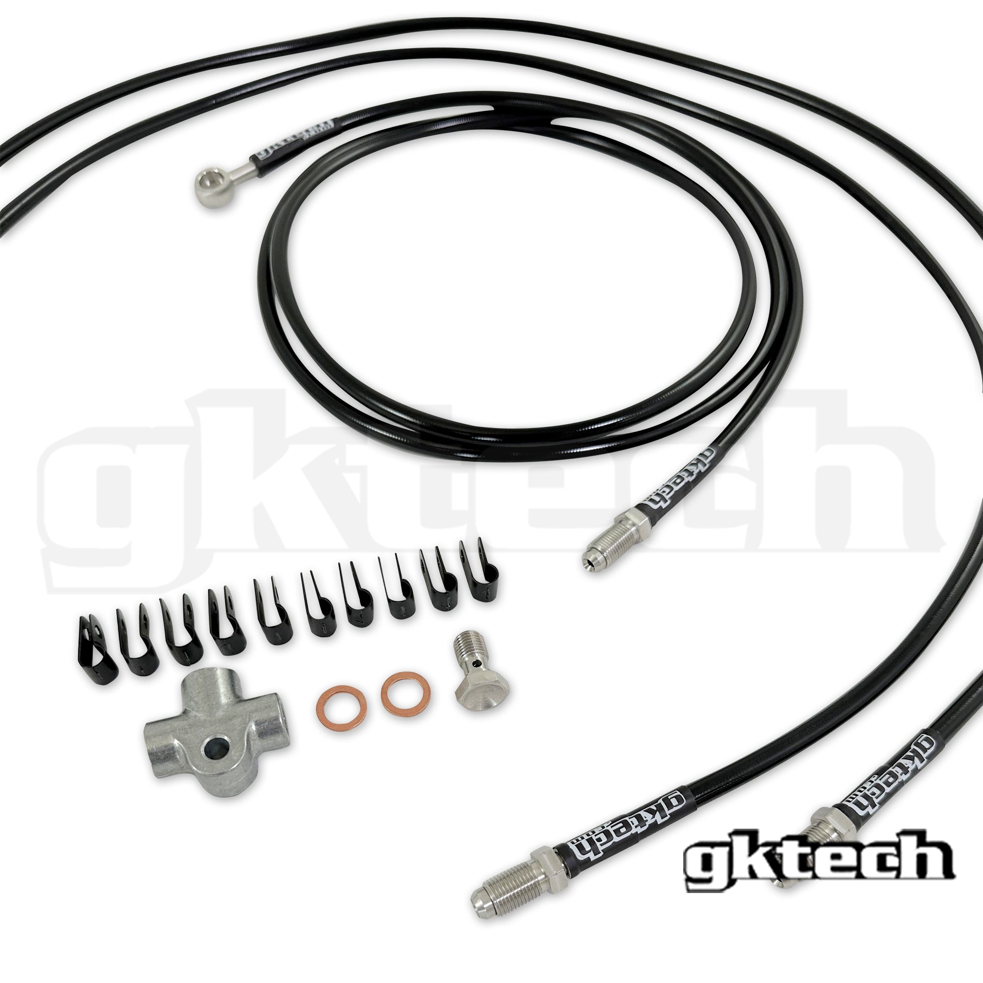 2 pot Nissan stand alone SS braided brake line kit