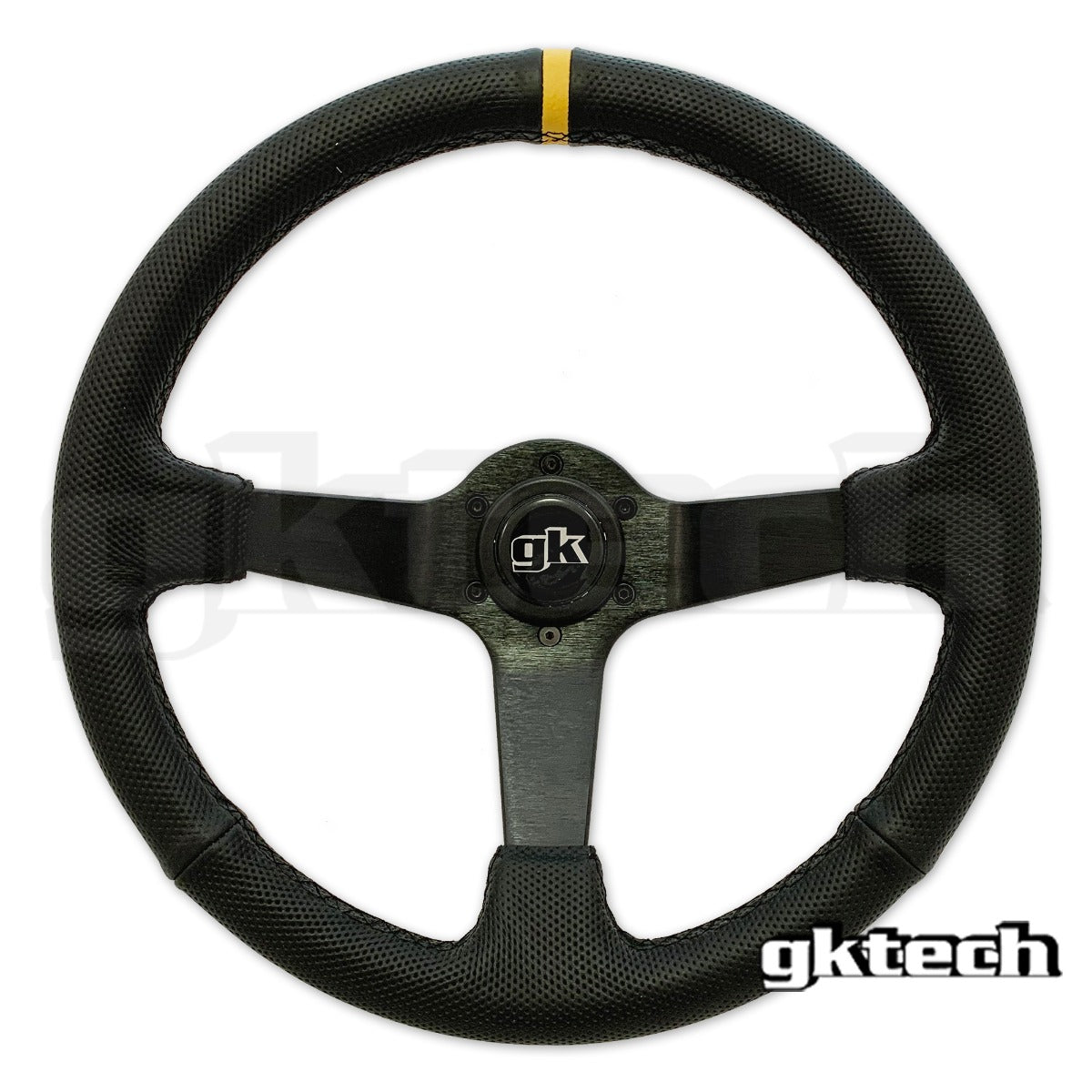 Steering wheel 350mm Deep dished perforated leather